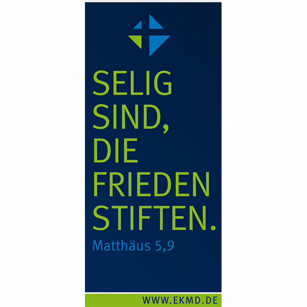 Banner Selig sind, die Frieden stiften.